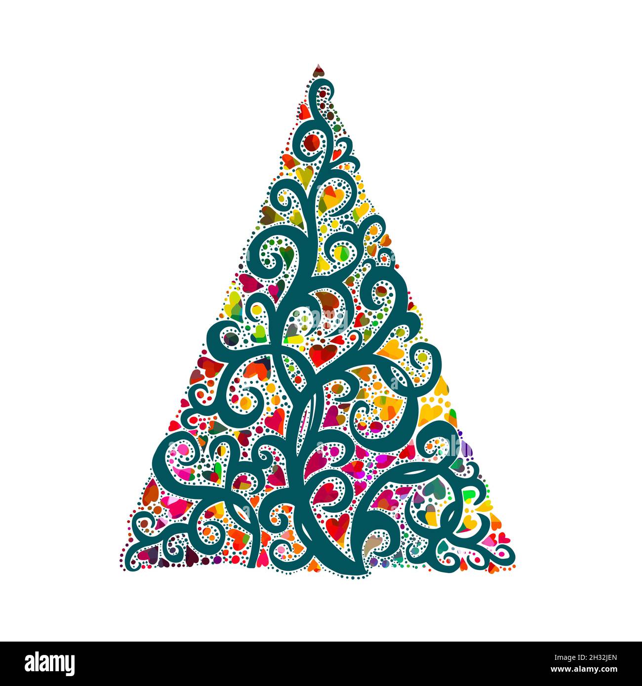 Flat tree vector rainbow hi-res stock photography and images - Alamy