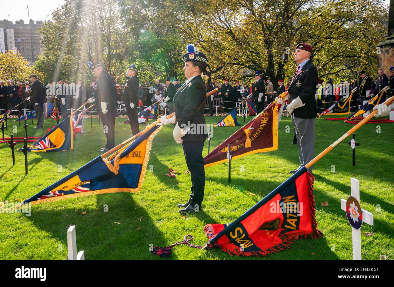 Standard Bearers at the opening of the Edinburgh Garden of Remembrance