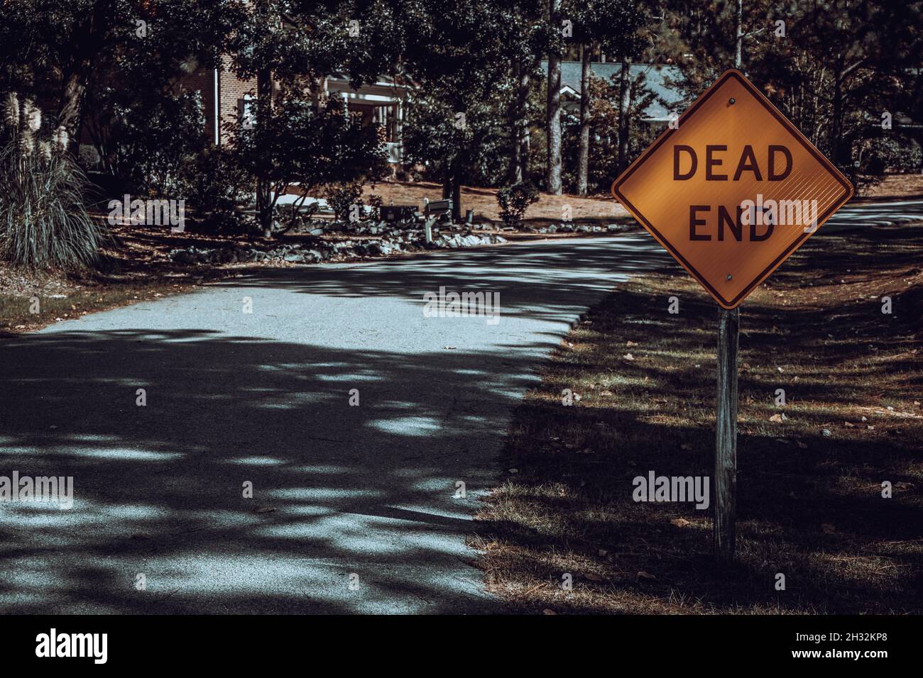 American traffic Dead End Sign Stock Photo