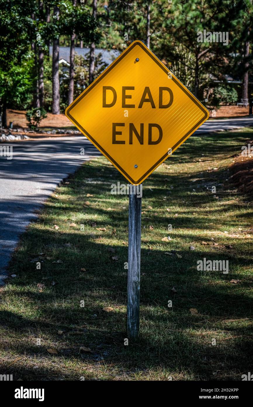 American traffic Dead End Sign Stock Photo