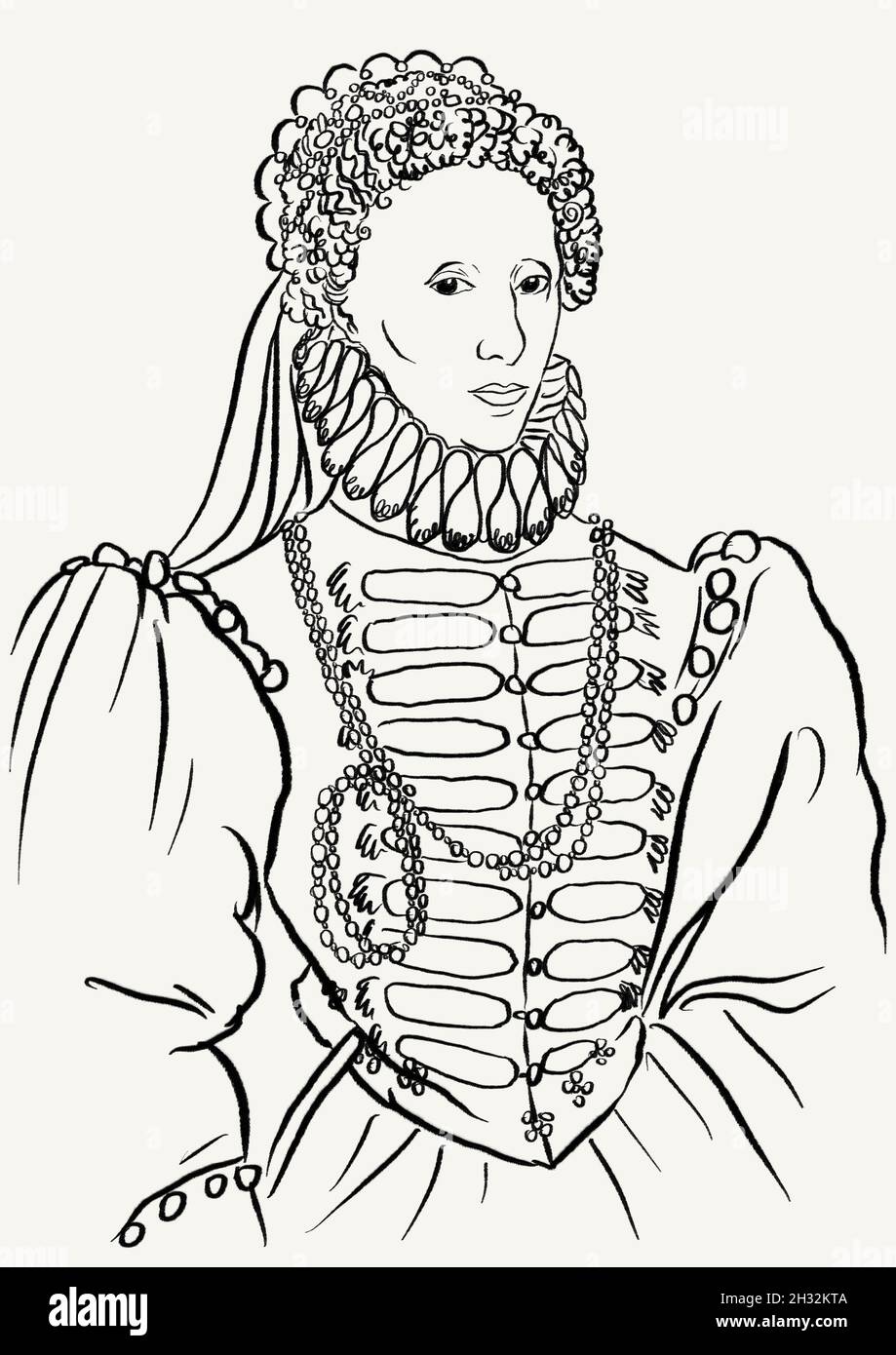 Queen Elizabeth 1 Drawing Queen Elizabeth 1 Drawing