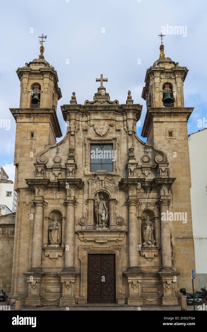 View of the Church of San Jorge in the city of A Coruna, in Galicia, Spain Stock Photo