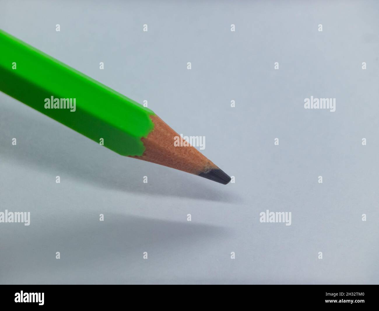 Pencil on a blank white paper, concept of ideas, creativity and inspiration Stock Photo