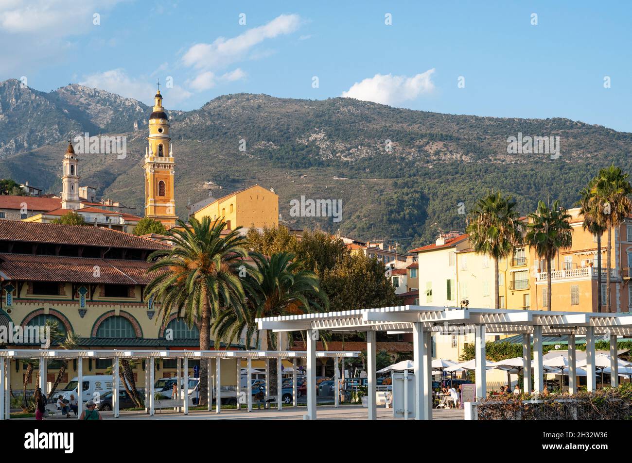 The old town of Menton at the French Riviera Stock Photo Alamy