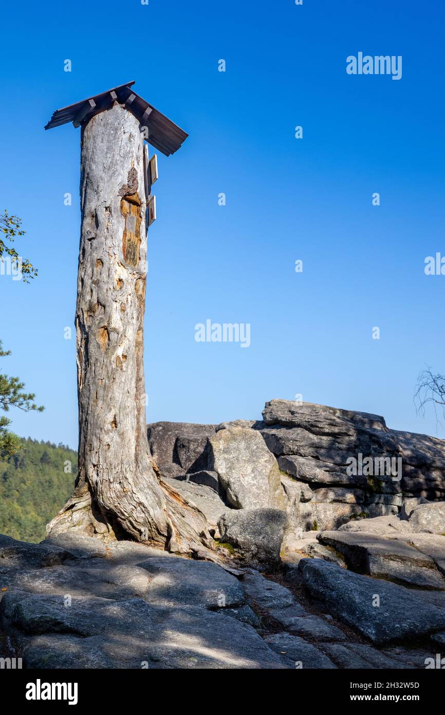 Certova stena - Luc (narodni prirodni rezervace), Sumava, Jizni Cechy, Ceska republika / Devil´s rock, Sumava mountains, South Bohemia, Czech republic Stock Photo