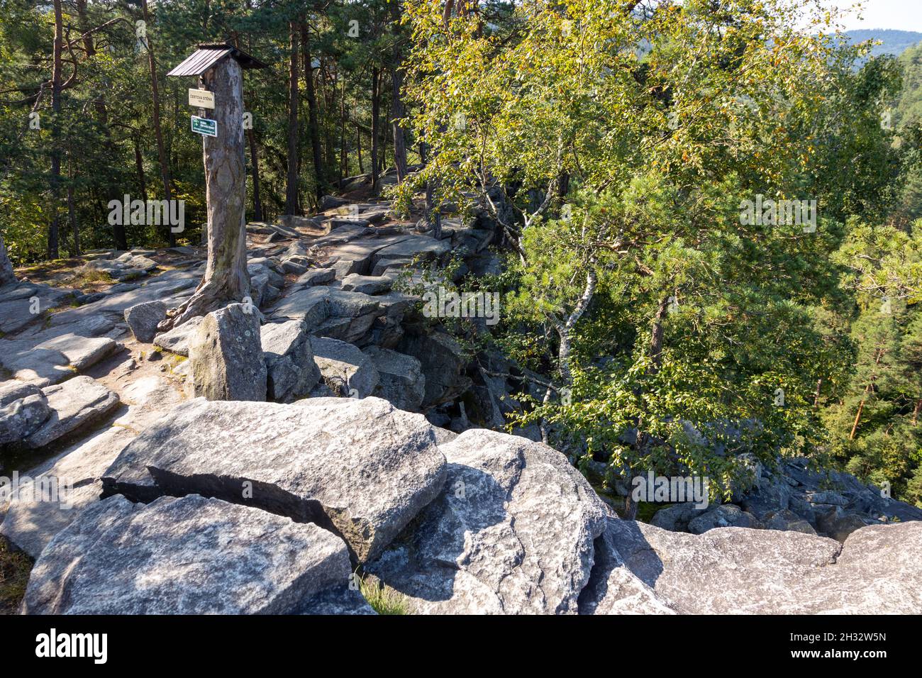 Certova stena - Luc (narodni prirodni rezervace), Sumava, Jizni Cechy, Ceska republika / Devil´s rock, Sumava mountains, South Bohemia, Czech republic Stock Photo