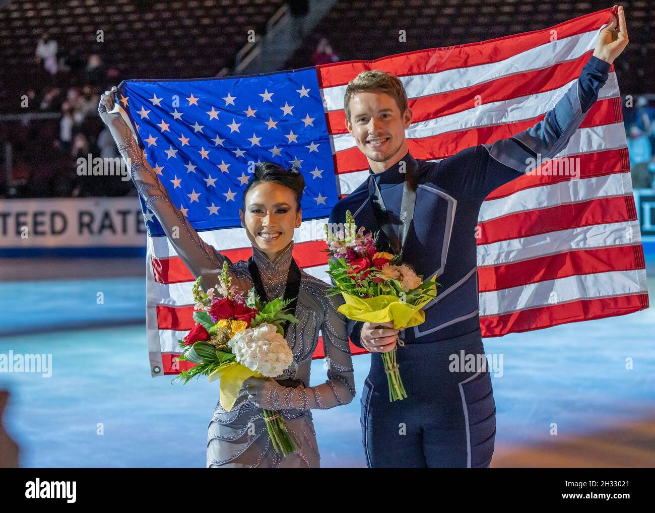 Las Vegas, USA. 24th Oct, 2021. Madison Chock and Evan Bates, the two