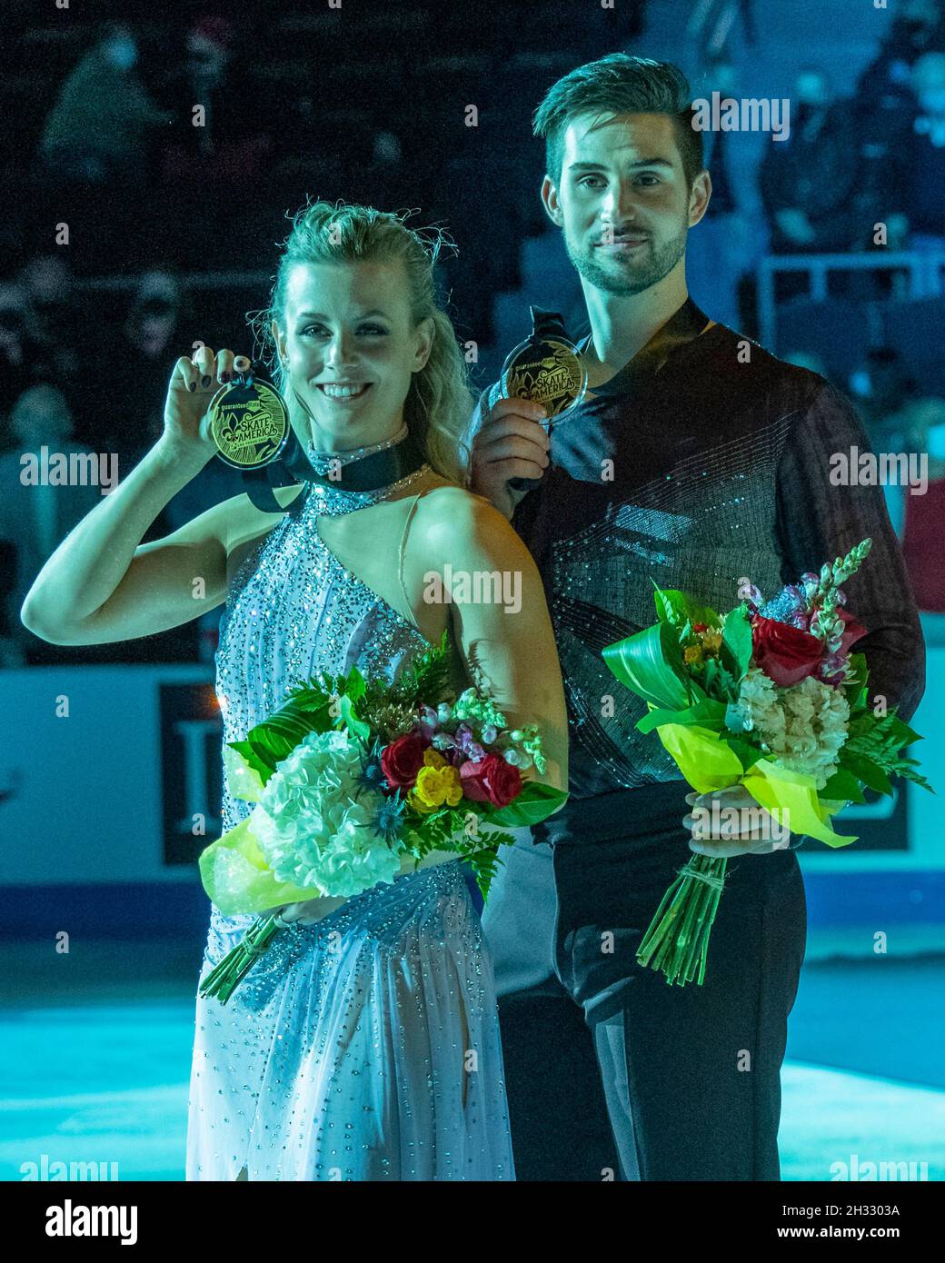 Las Vegas, USA. 24th Oct, 2021. Madison Hubbell and Zachary Donohue of