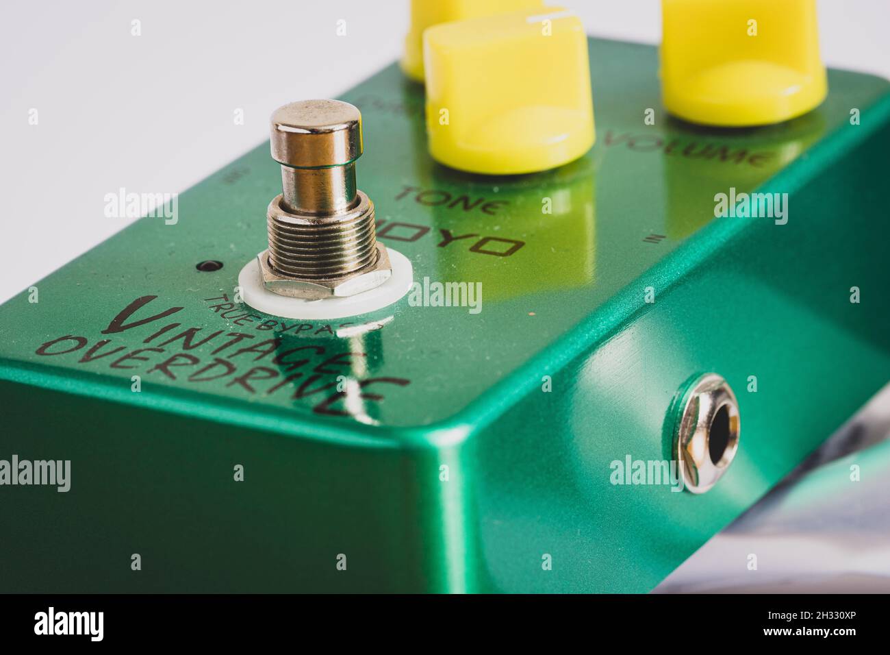 Vintage overdrive guitar effects pedal Stock Photo