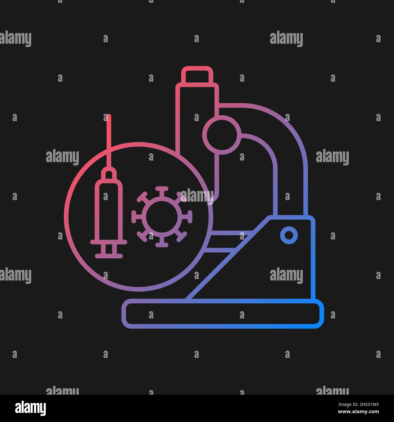 Testing vaccines gradient vector icon for dark theme Stock Vector Image ...