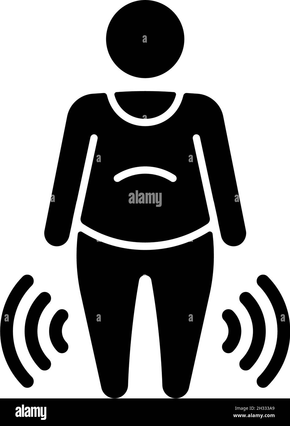Risk factor linked to obesity black glyph icon Stock Vector Image & Art ...