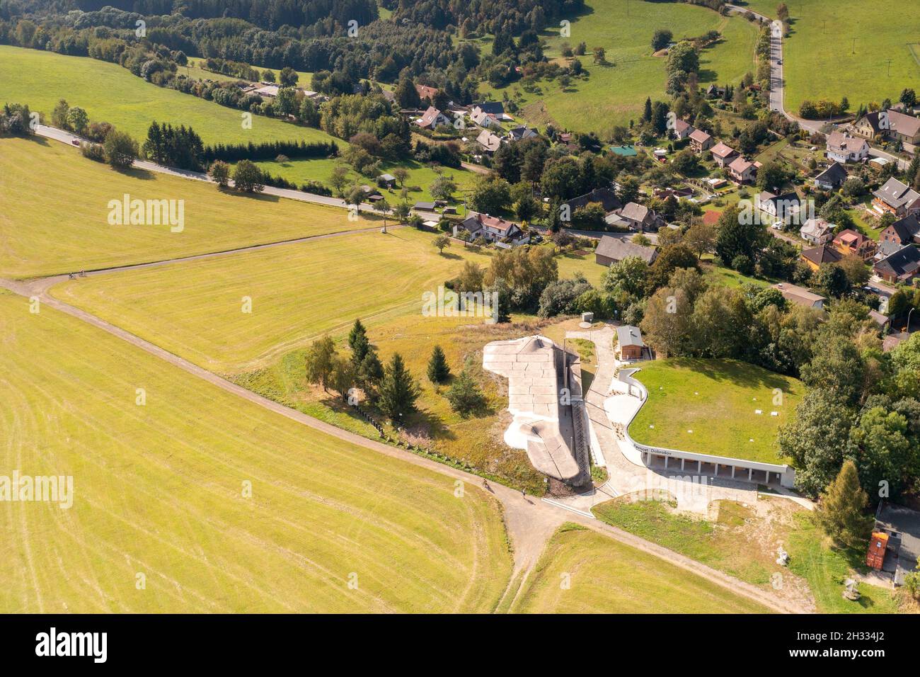 Dělostřelecká tvrz Dobrošov, město Náchod, Ceska republika / The area of the Czechoslovak fortifications, artillery fort Dobrosov near Nachod town, Cz Stock Photo