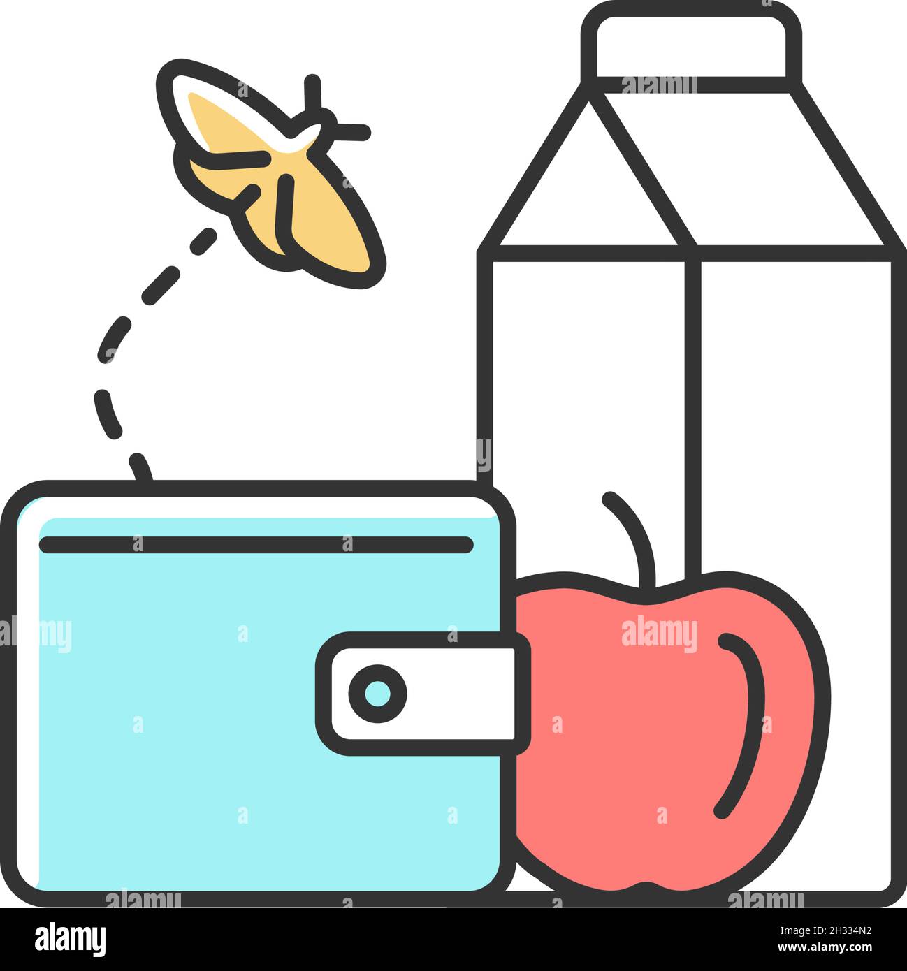 No money for food RGB color icon Stock Vector Image & Art - Alamy