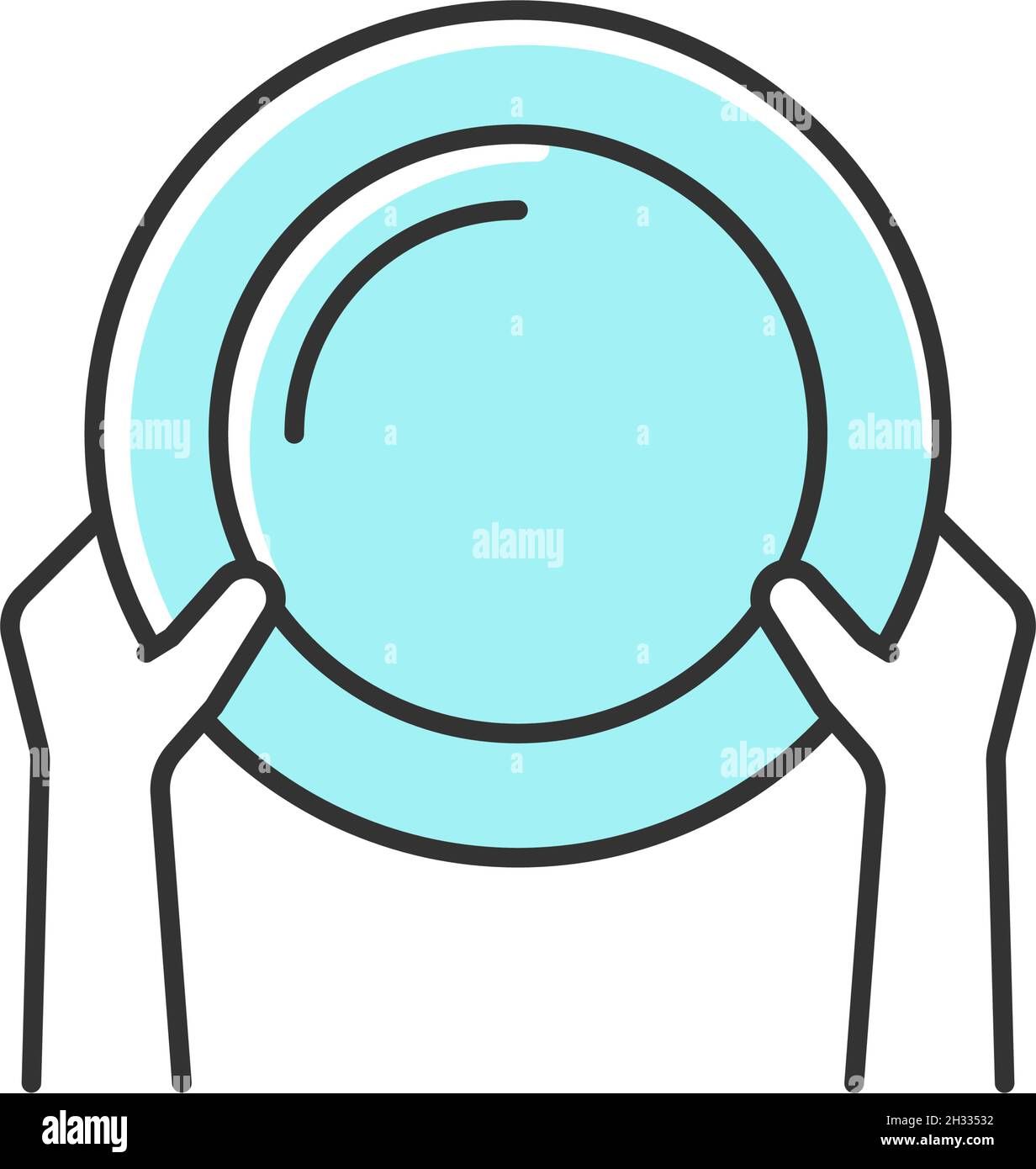 Asking for food RGB color icon Stock Vector Image & Art - Alamy