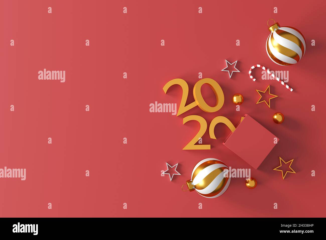 Merry Christmas 2022 3d Merry Christmas And New Year 2022 Presents Concept. Red Gift Boxes, Golden  Ball, Golden Star, 2022 3D Text And Christmas Decor On Red Background. Top  Stock Photo - Alamy