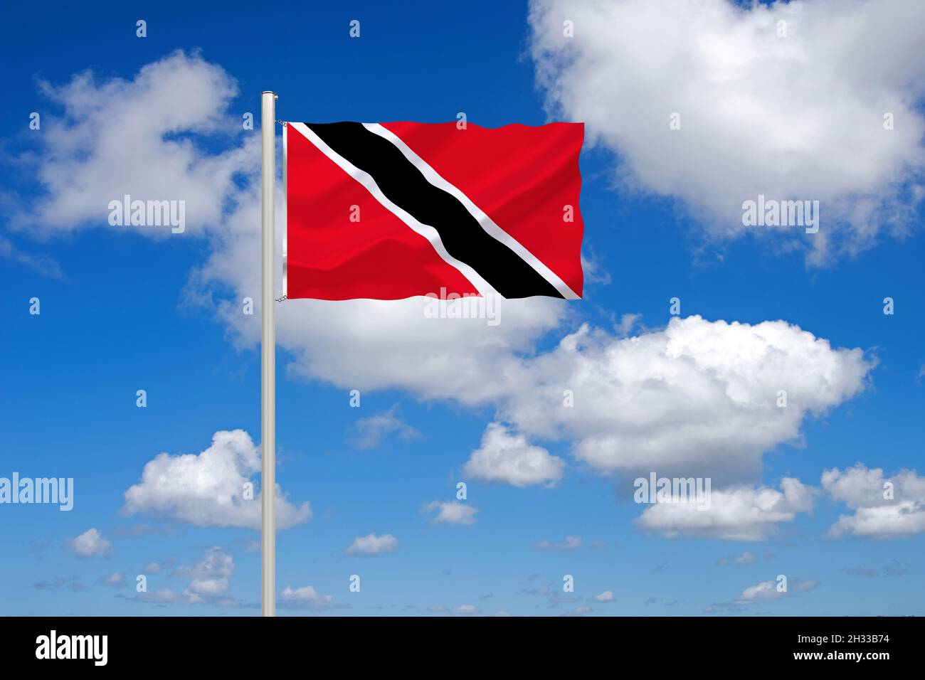 2 Vinyl-Aufkleber Flagge Trinidad Und Tabago – 75 Mm, Wetterfest & Selbstklebend