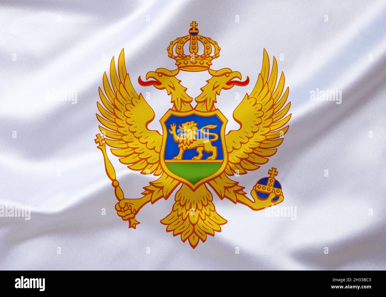 Das Wappen von Montenegro, Republik an der Adriaküste, Stock Photo