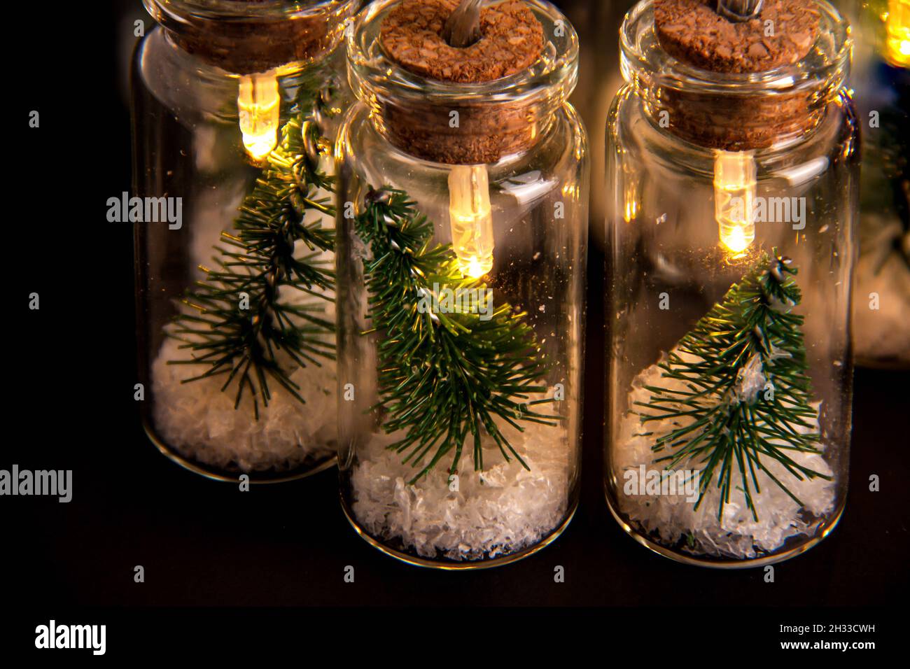 Glass jar on sale with lights inside