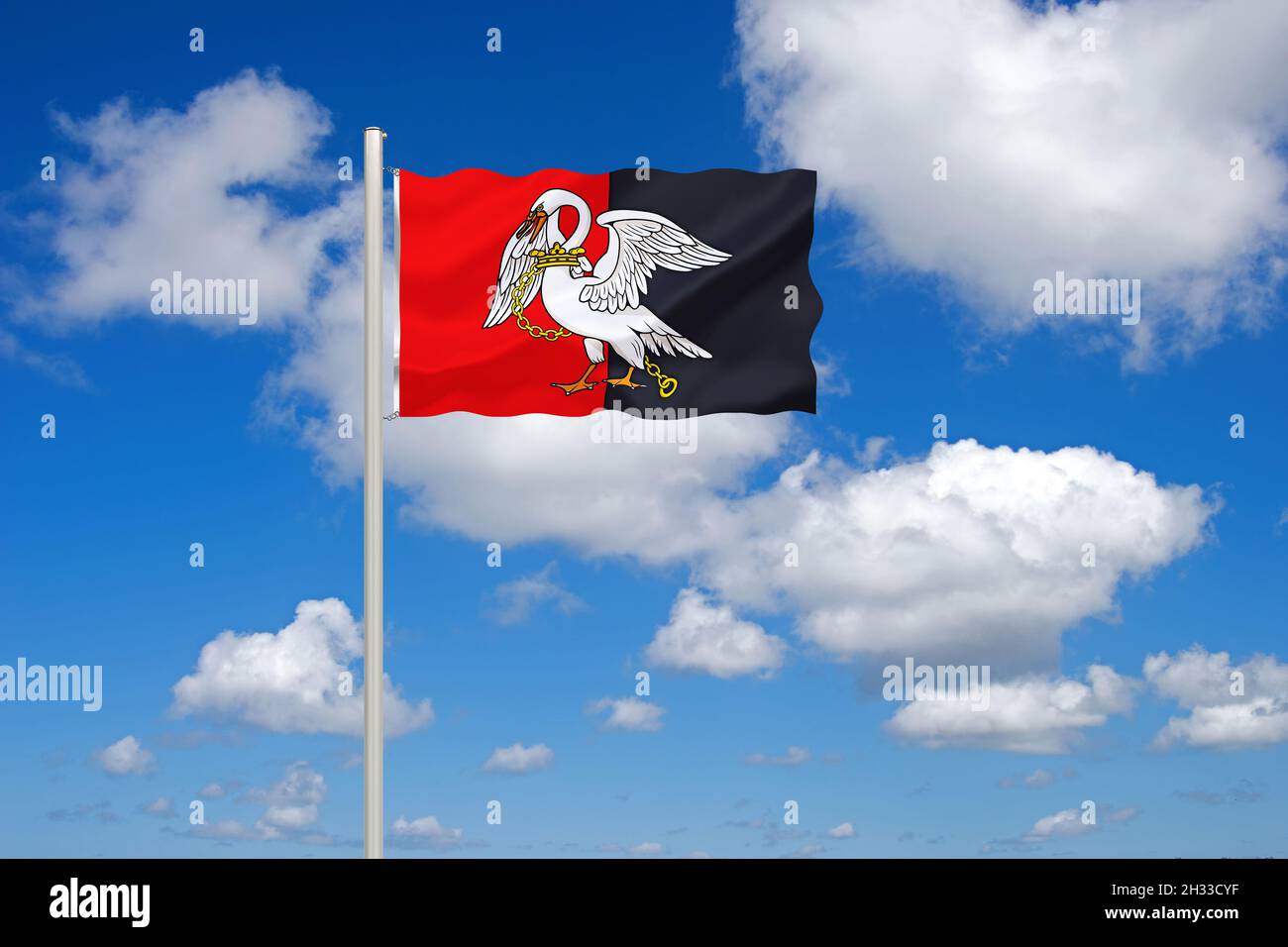 Die Flagge von Buckinghamshire, Grossbritannien Stock Photo