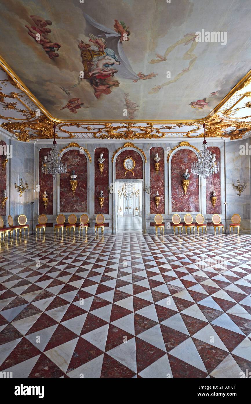 Jaspissaal,  Neue Kammern, Park Sanssouci, Potsdam, Brandenburg, Deutschland Stock Photo