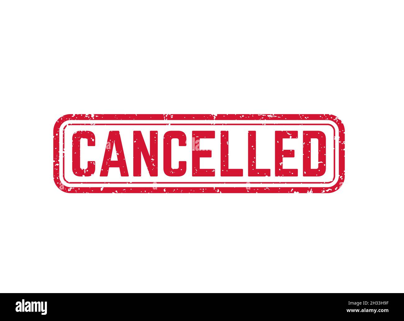 cancelled stamp on white, vector Stock Vector
