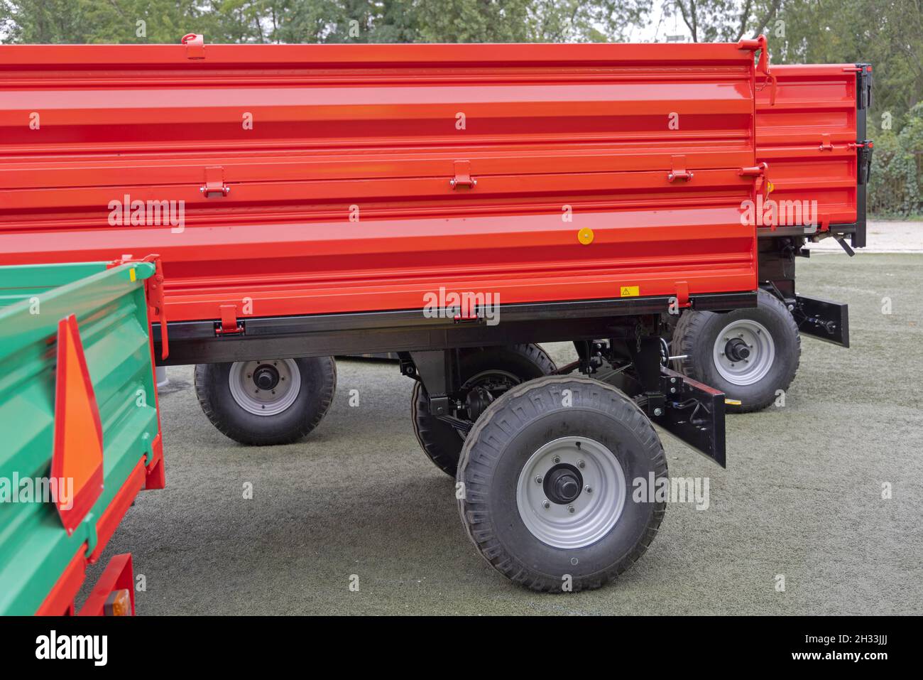 New Red Agricultural Trailers for Farm Vehicles Transport Stock Photo Alamy