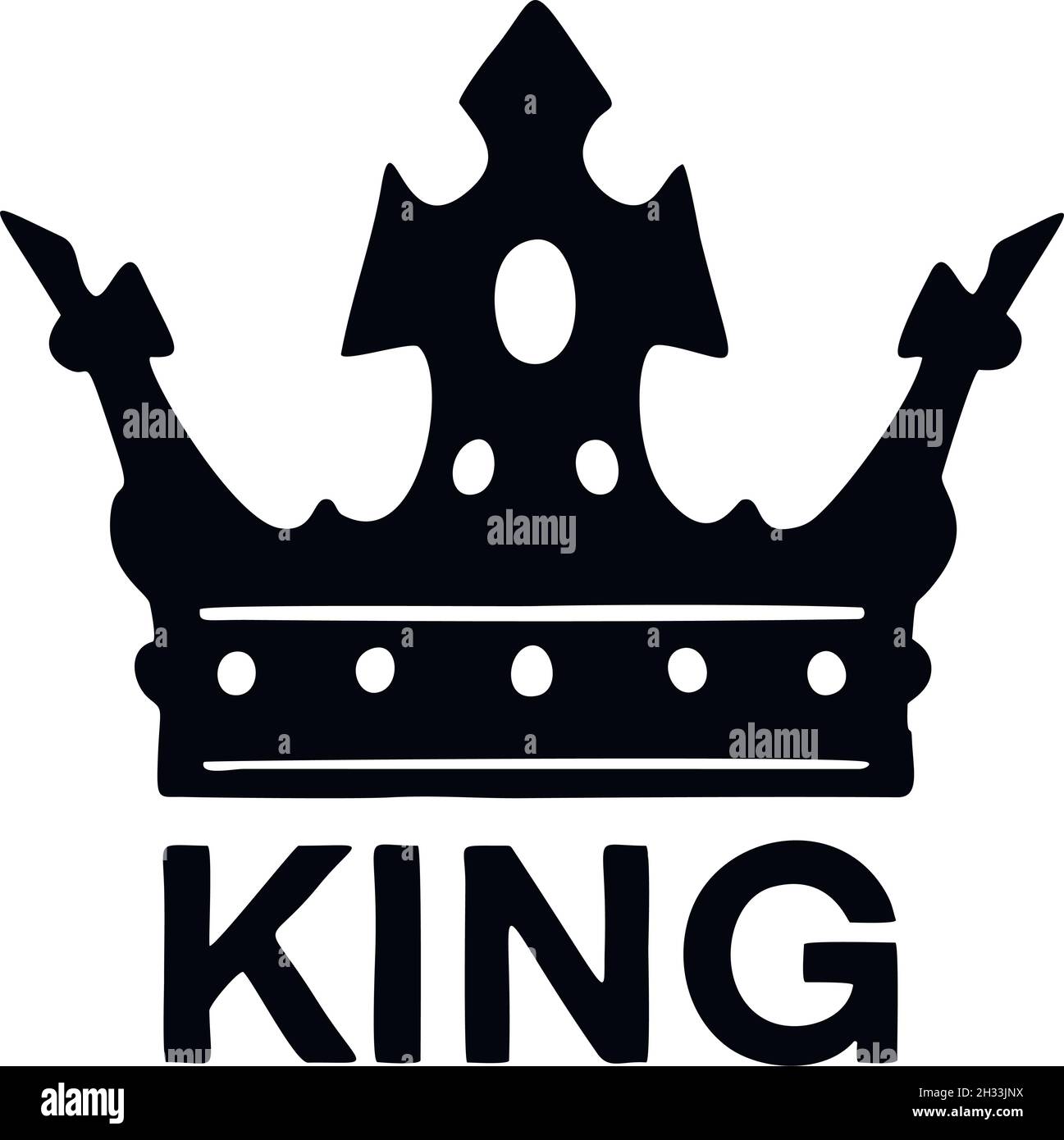 king, crown Sticker for car isolated on white Vector stock Stock