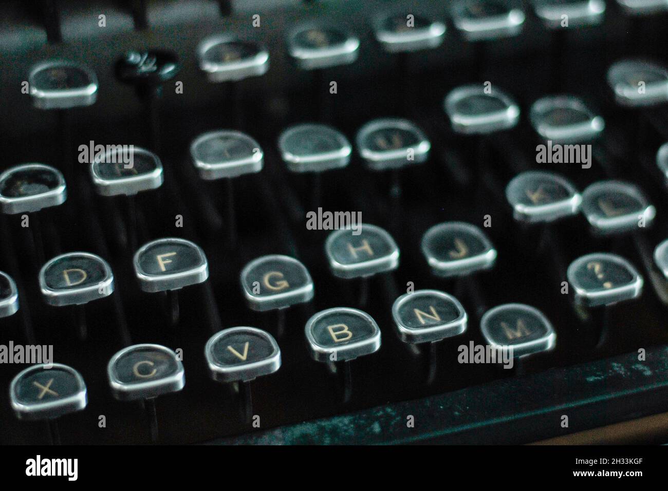 Keyboard of old typewriter.  Museo de Guano, Chimborazo, Ecuador Stock Photo