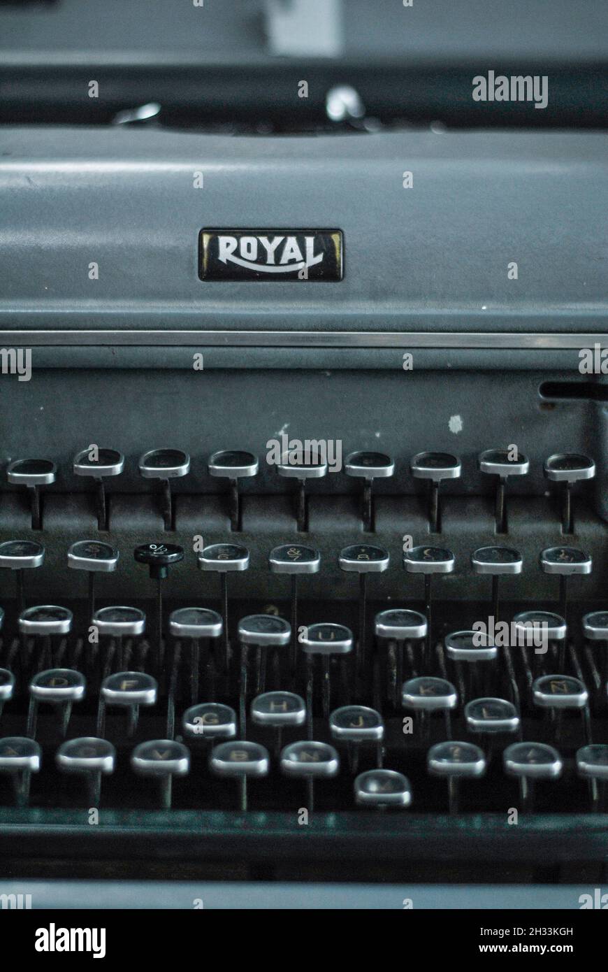 Keyboard of old typewriter.  Museo de Guano, Chimborazo, Ecuador Stock Photo