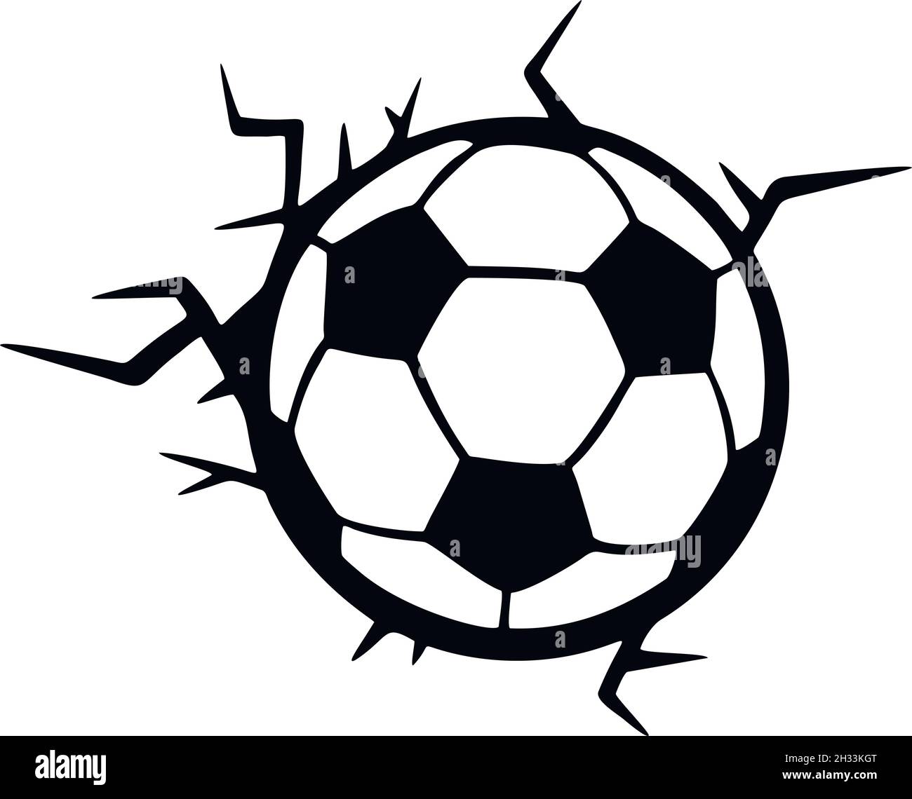 football, ball, football fan - Sticker for car isolated on white. Vector stock Stock Vector