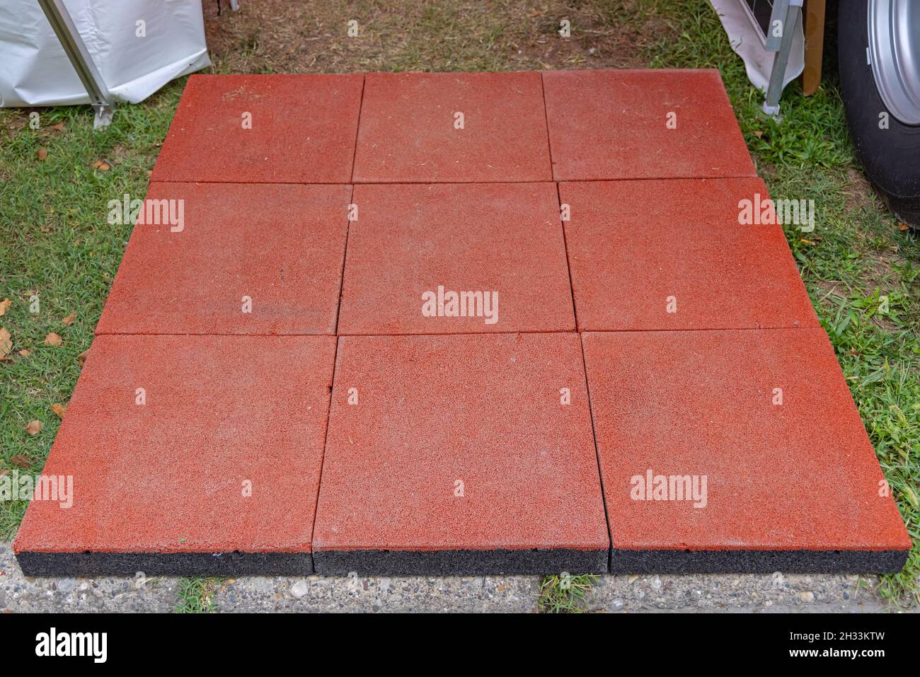 Recycled Rubber Playground Soft Tiles Floor Structure Stock Photo Alamy