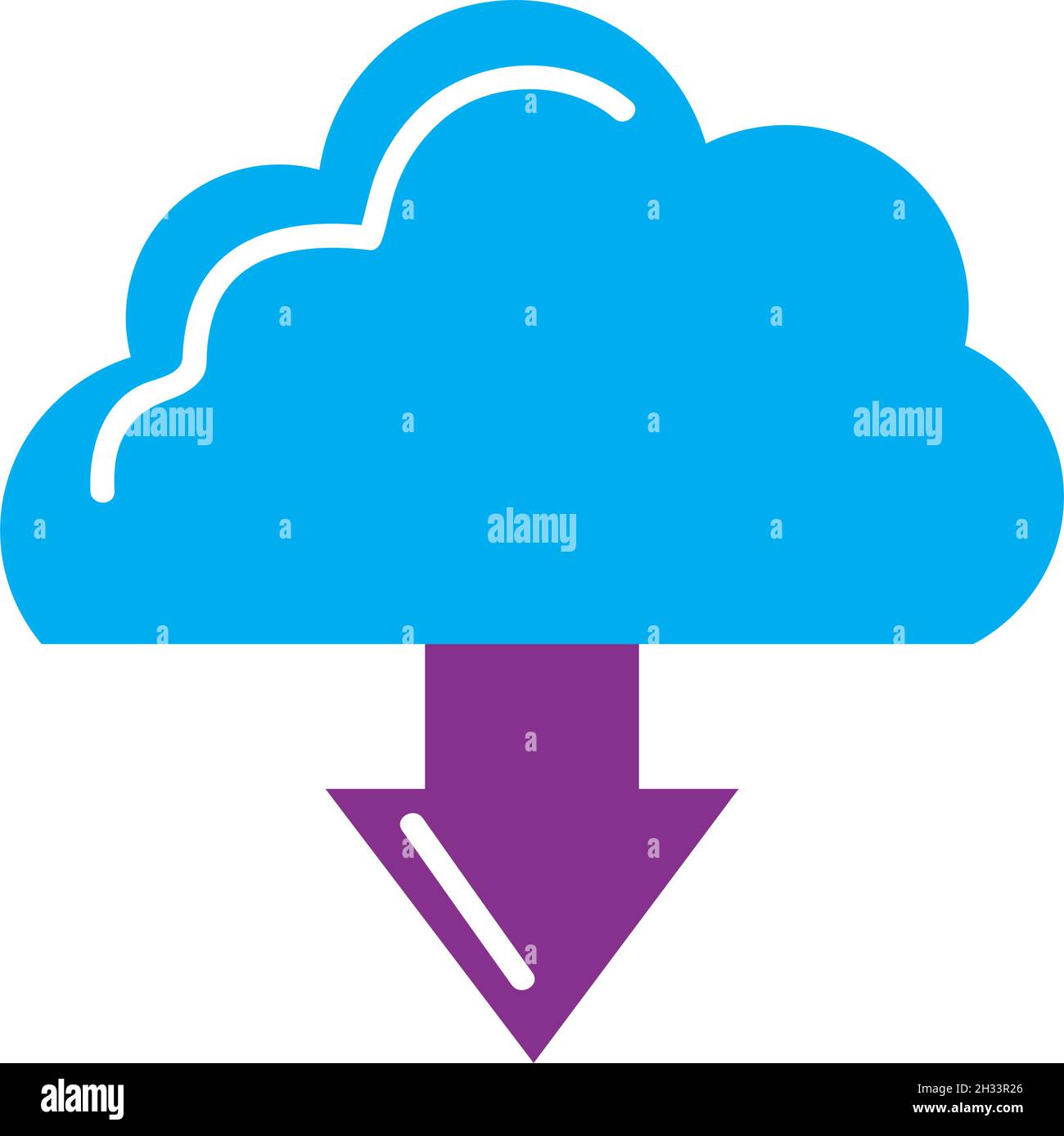 cloud computing with arrow download Stock Vector Image & Art - Alamy