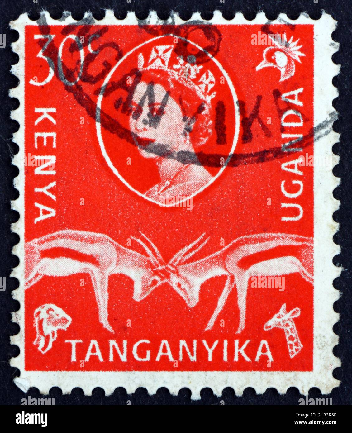 EAST AFRICAN POSTAL UNION - CIRCA 1960: a stamp printed in the East ...