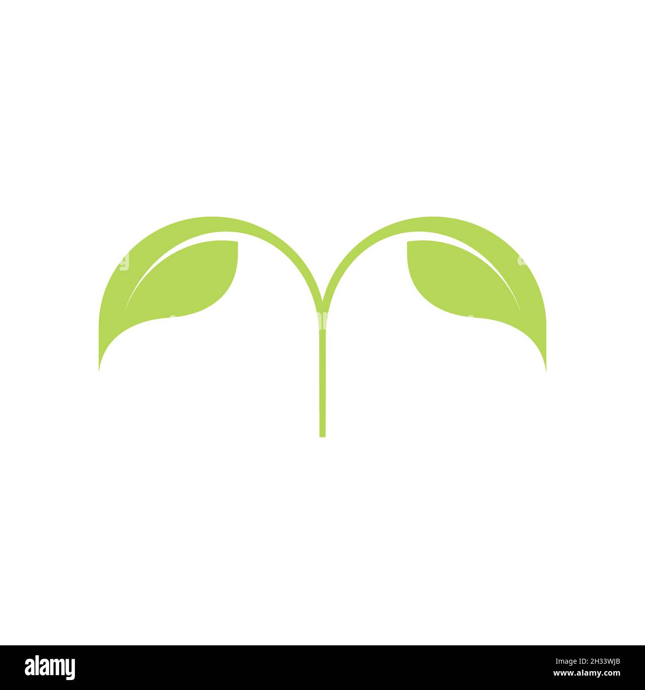 Green leaf logo vector illustrator design. Stock Vector