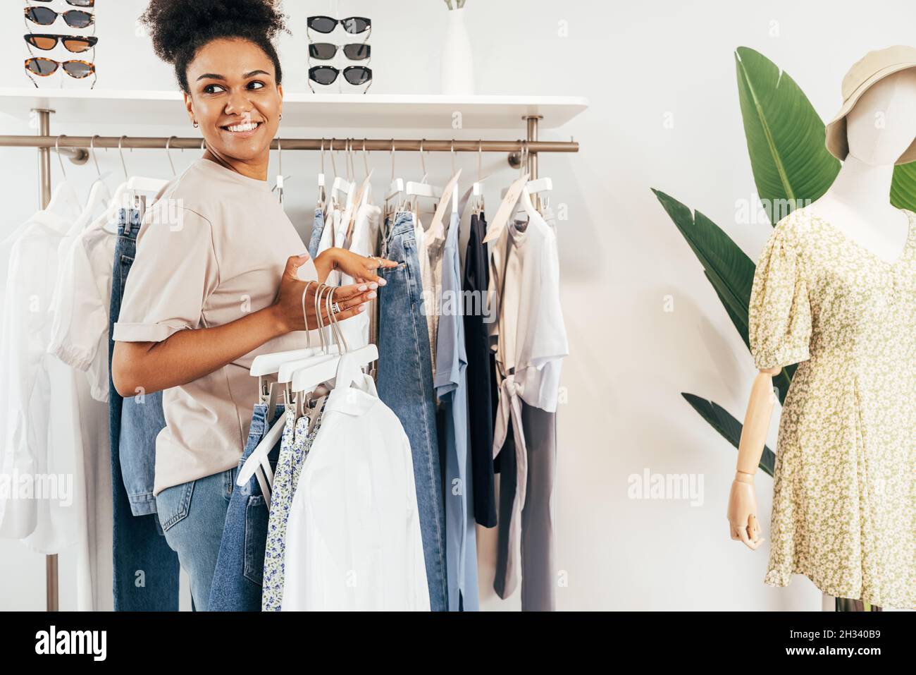 African american owner working on hi-res stock photography and images ...