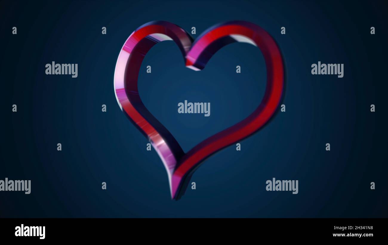 Animation of flying heart on isolated background. Animation. 3D heart shape  sign declarations of love or gift on day Valentine Stock Photo - Alamy
