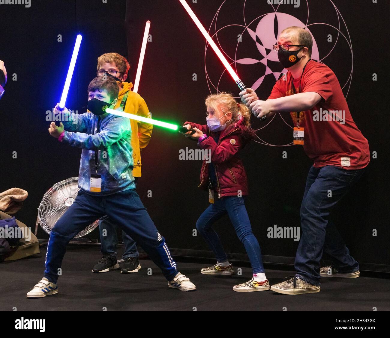 London, UK. 24th, Oct 2021.  The annual London MCM Comic-Con is back at the Excel Centre after a two-year absence. Credit: Enrique Guadiz / Alamy Live Stock Photo