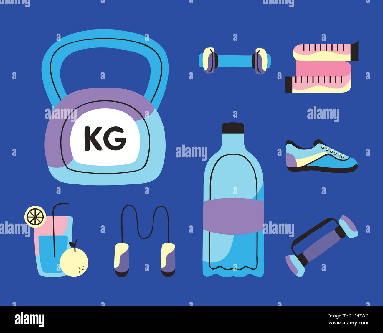 eight healthy lifestyle set icons Stock Vector Image & Art - Alamy