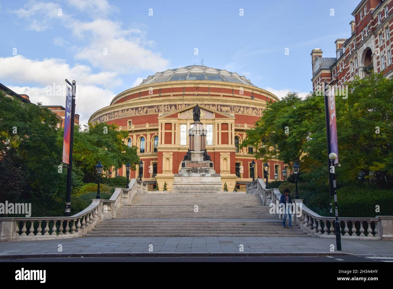Royal Albert Hall exterior daytime view, South Kensington, London, UK 24 October 2021. Stock Photo