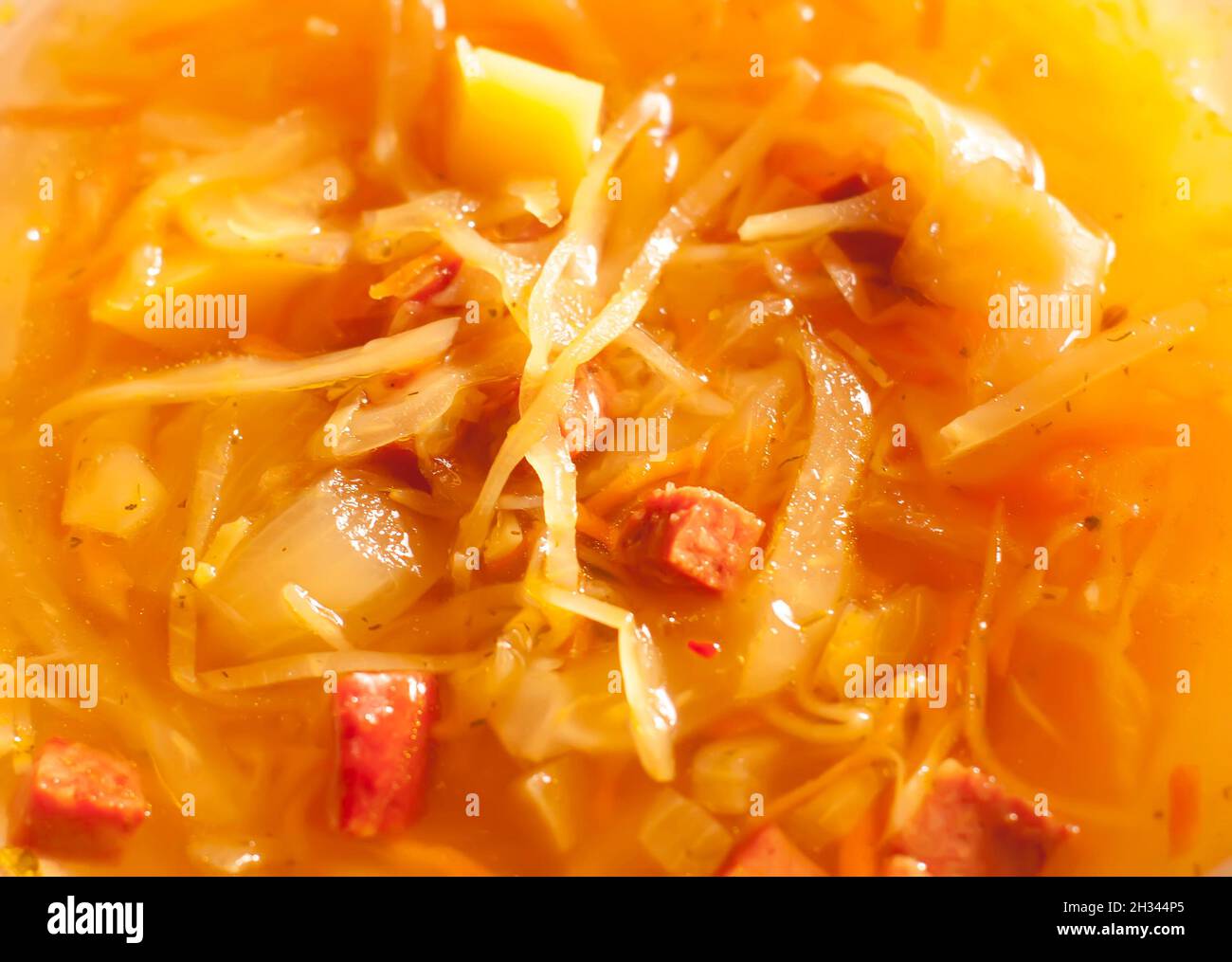 Vegetable Traditional Russian Cabbage Soup Stock Photo Alamy