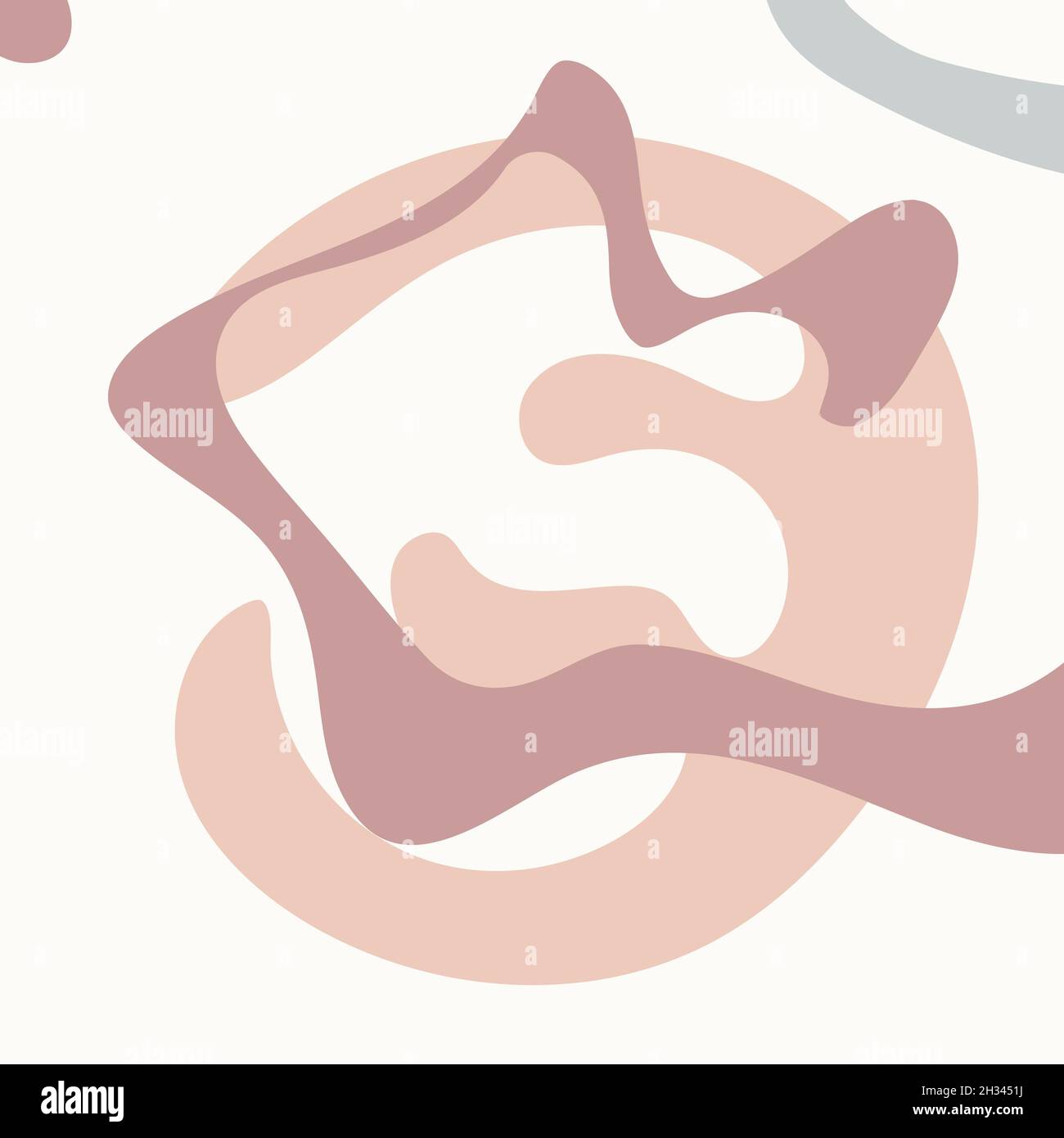 Abstract background image with rounded zigzag shapes in muted tones. Stock Vector