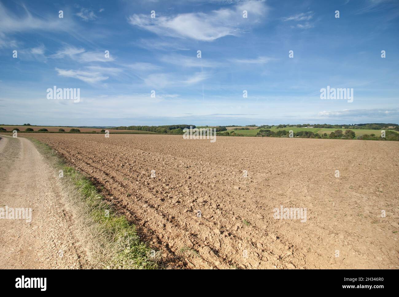 Beautiful view of a landscape with greenery under a cloudy sky Stock ...