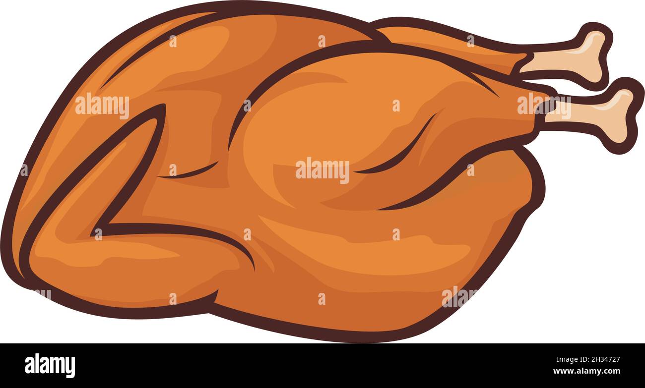 Whole roast turkey vector illustration Stock Vector Image & Art Alamy