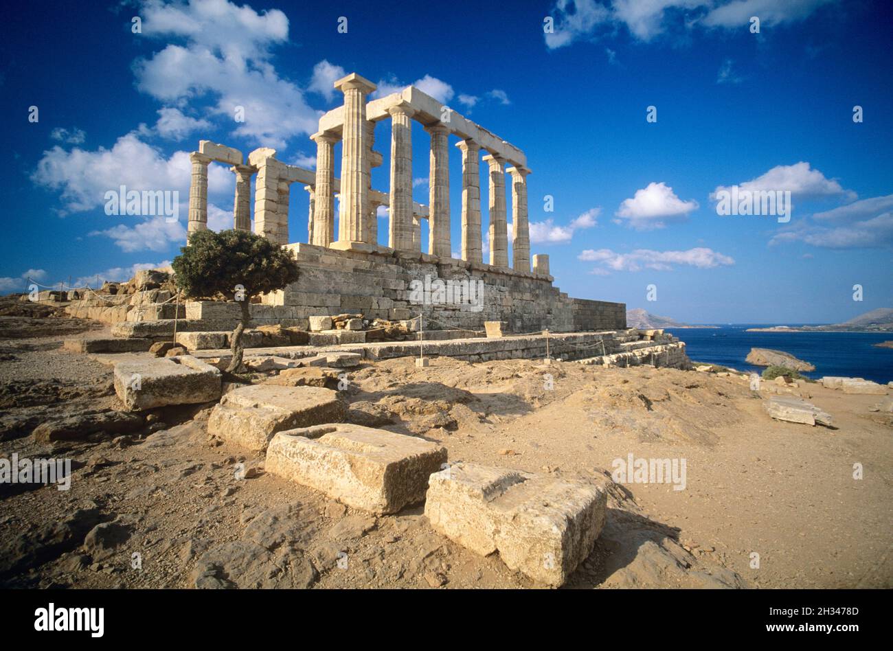 Temple of Poseidon Cape Sounion, Greece Stock Photo - Alamy