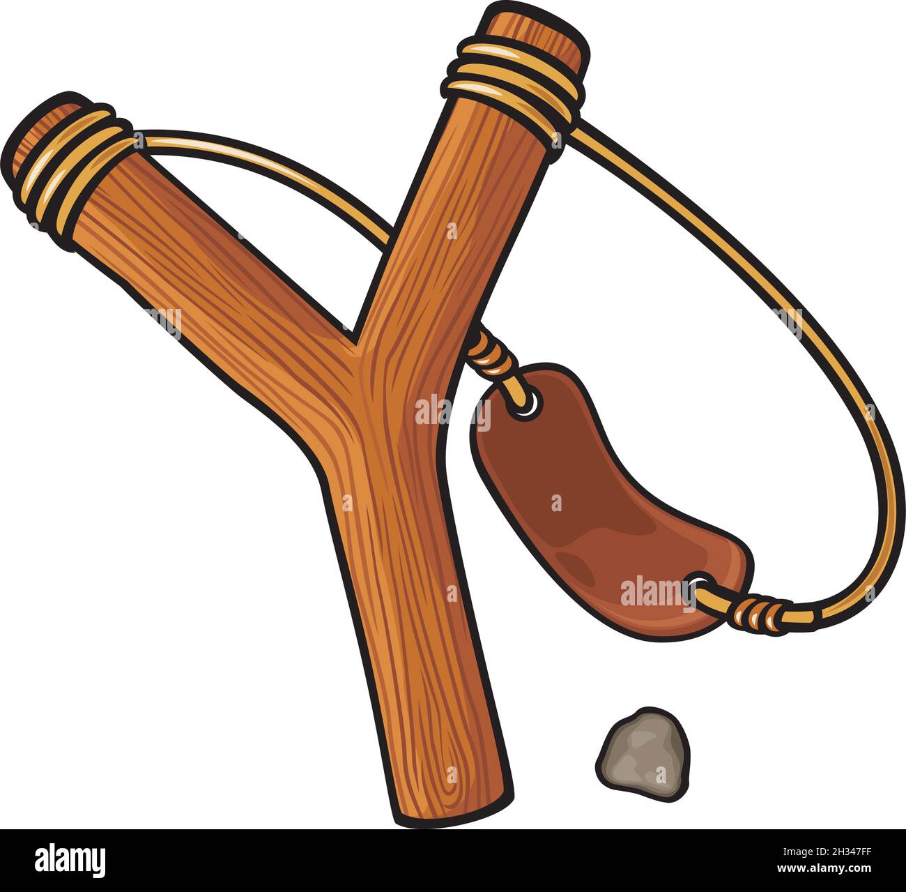 Wooden slingshot vector illustration Stock Vector Image & Art - Alamy