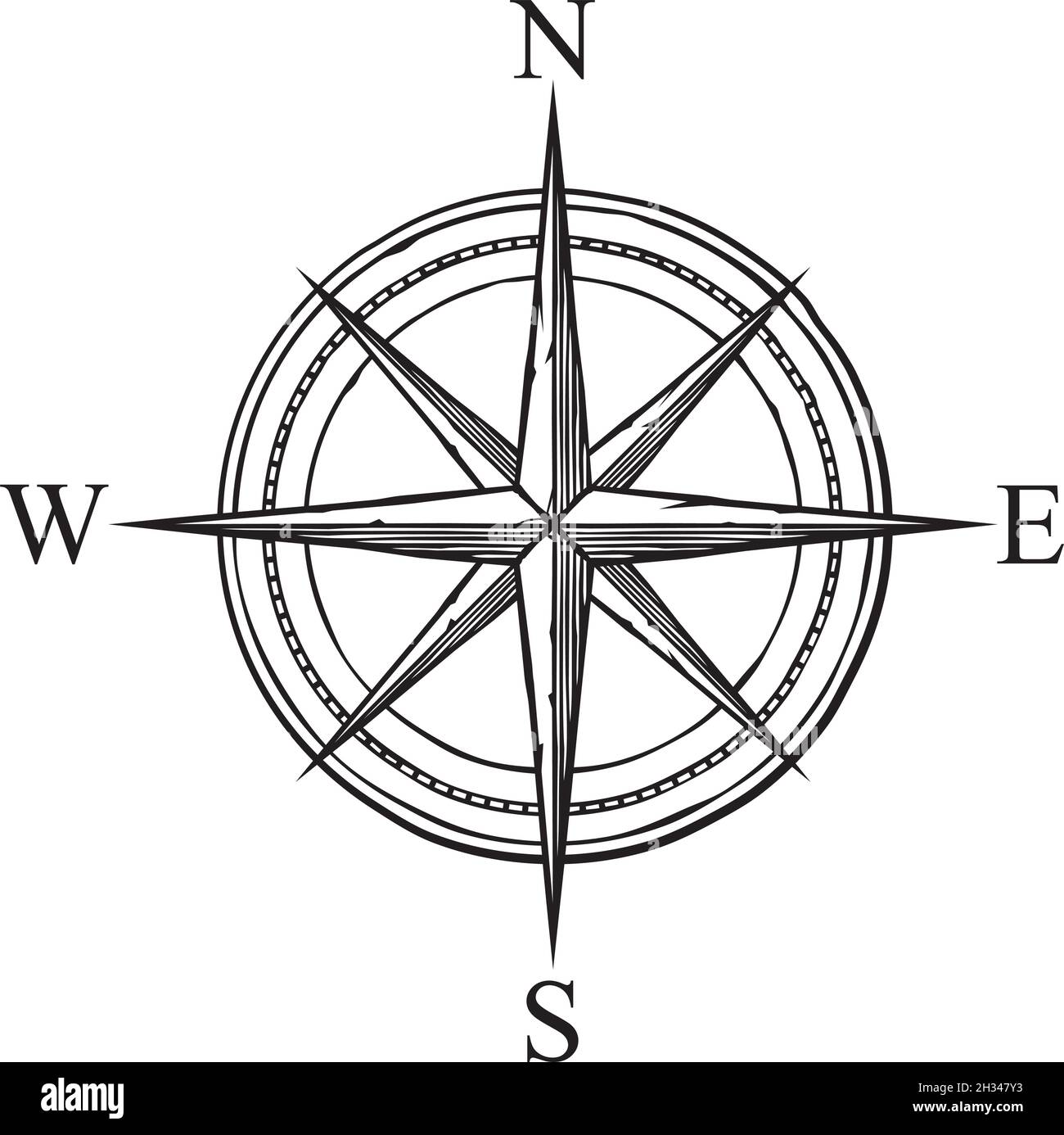 Compass vector illustration Stock Vector