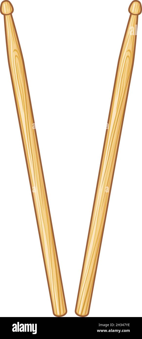 Two wooden drumsticks vector illustration Stock Vector Image & Art Alamy