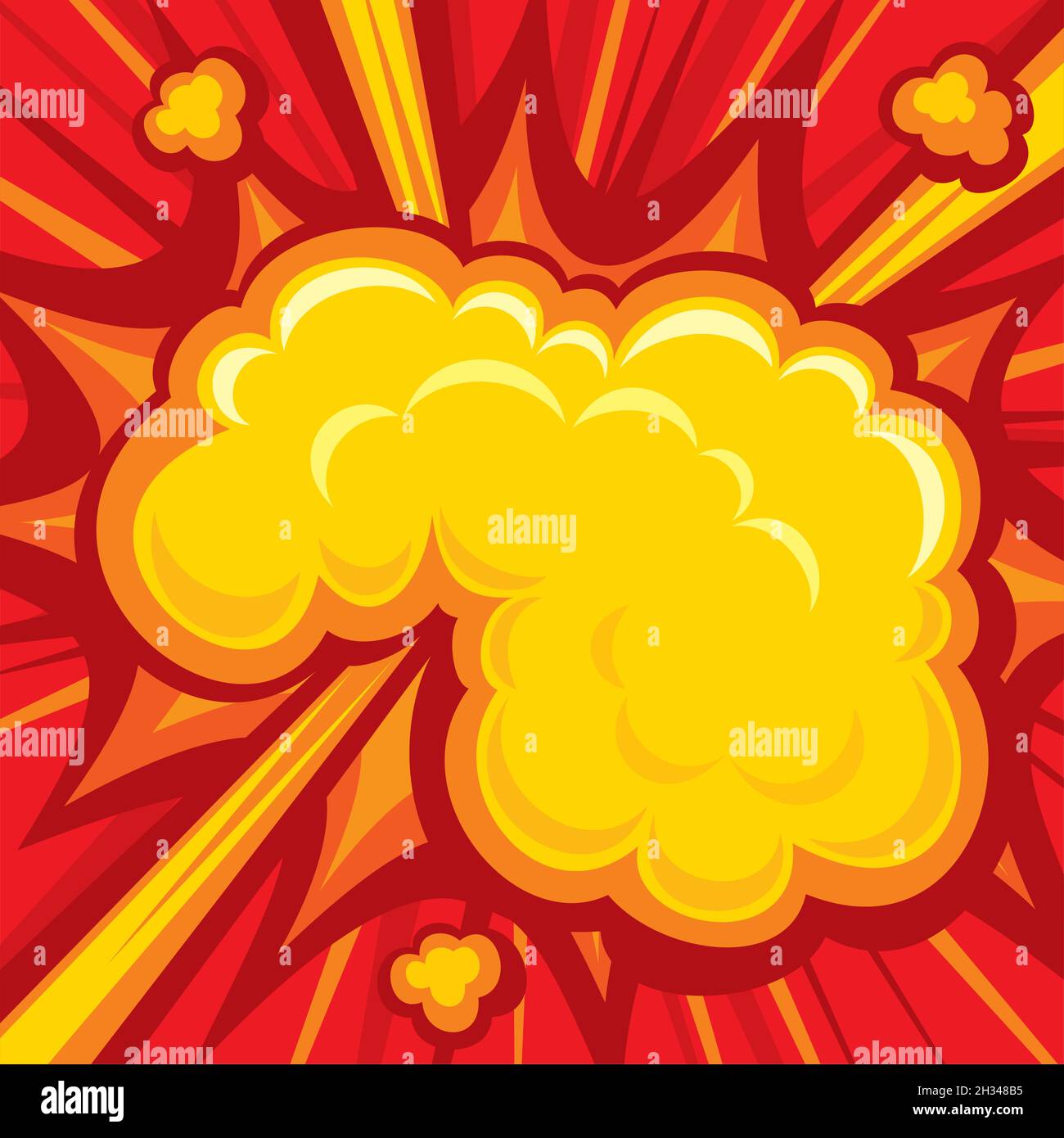 Comic Book Explosion Background Vector Illustration Stock Vector