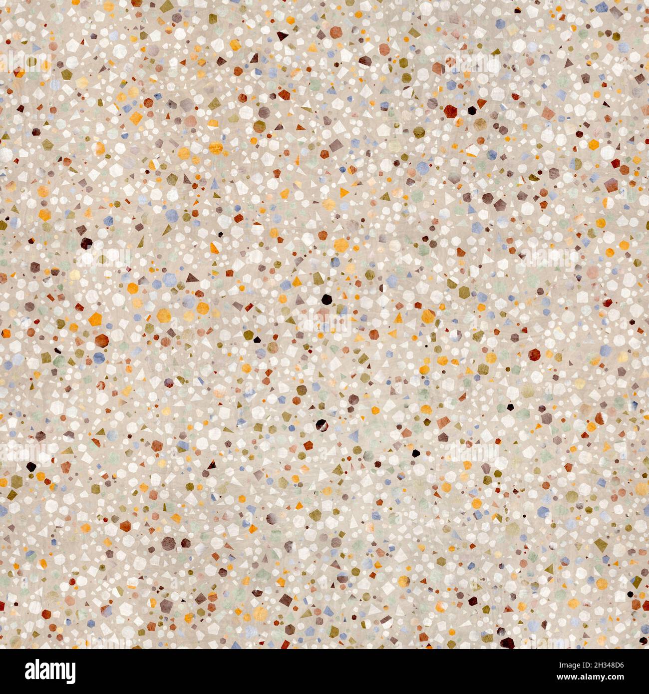 Seamless modern abstract random terrazzo pattern swatch Stock Photo - Alamy
