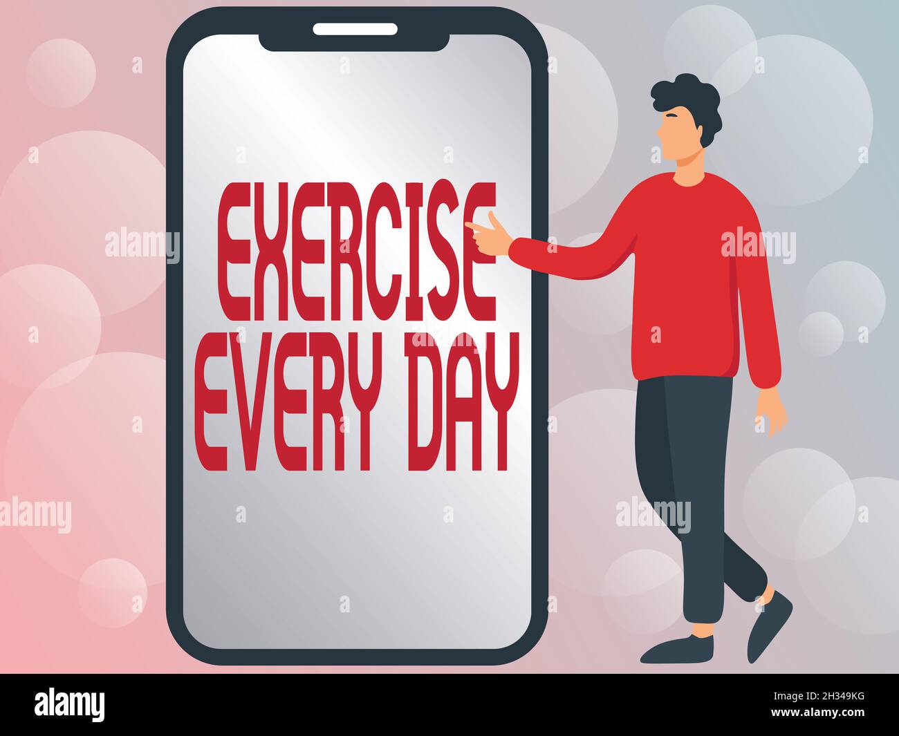 More Exercise Sign Sign displaying Exercise Every Day. Internet Concept move body ...
